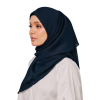 Sulam Mekar Ironless Chiffon Triangle Bawal in Velvet Black